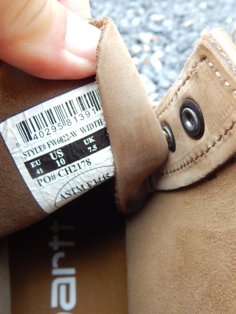 Carhartt FW6022-W - Women's - 6" Wedge EH Soft Toe Coyote Size 10 NEVER WORN *** - Picture 5 of 7